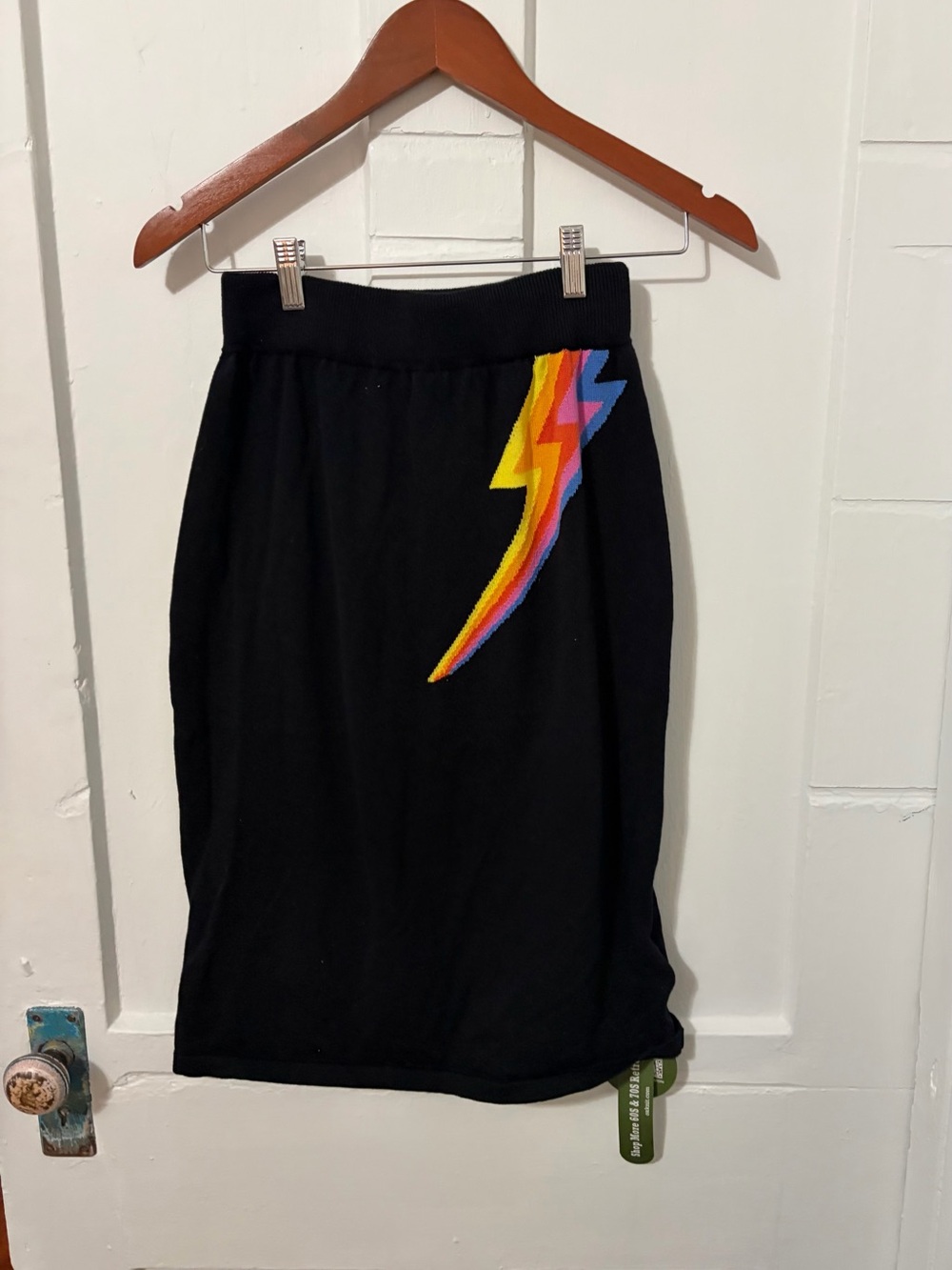 OXKNIT 1960's Retro Knit NWT
Womens Black Lightning skirt
